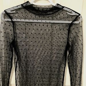 Long sleeve see through top